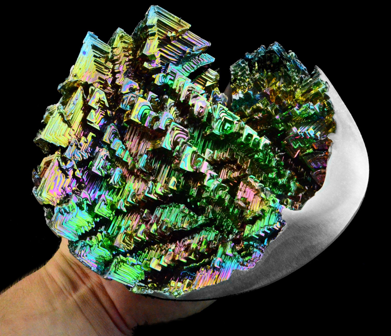 Bismuth Large Geode Art Crystal Sculpture Fractal by Element83