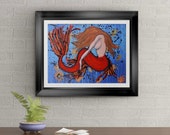 Mermaid Found Signed Art Print of Signature Original By Rafi Perez