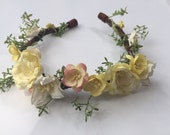 Yellow Flower Crown...Flower Girl by ShaneAndShelbyShop on Etsy