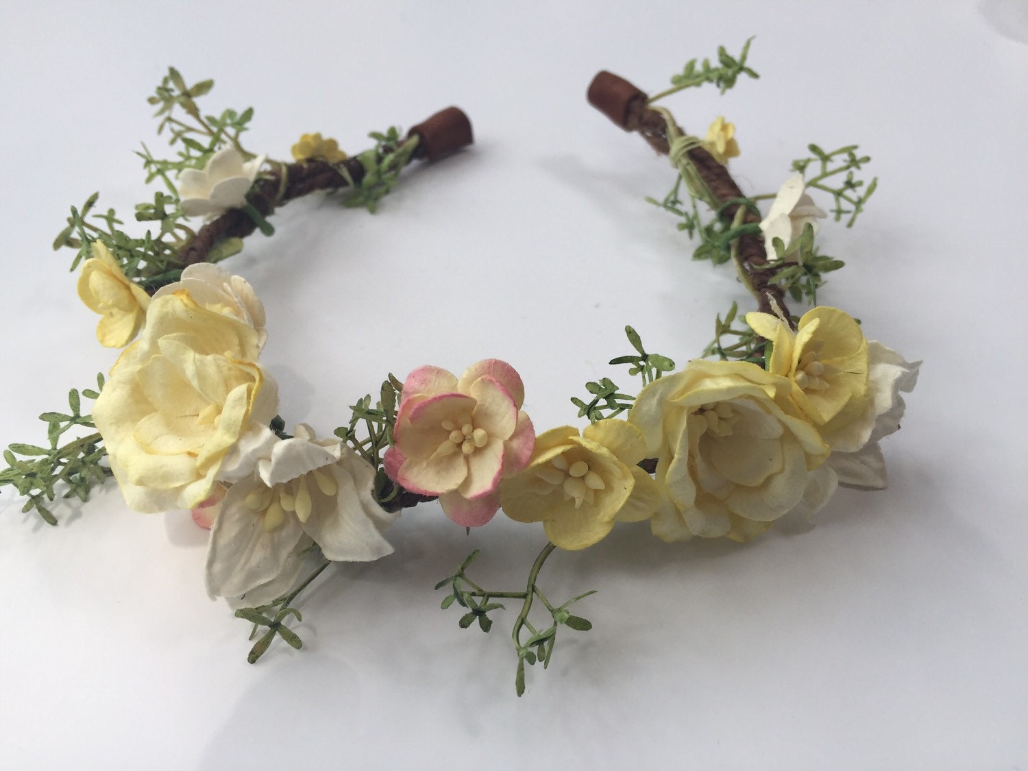 Yellow Flower Crown...Flower Girl Crown...Bridal Flower