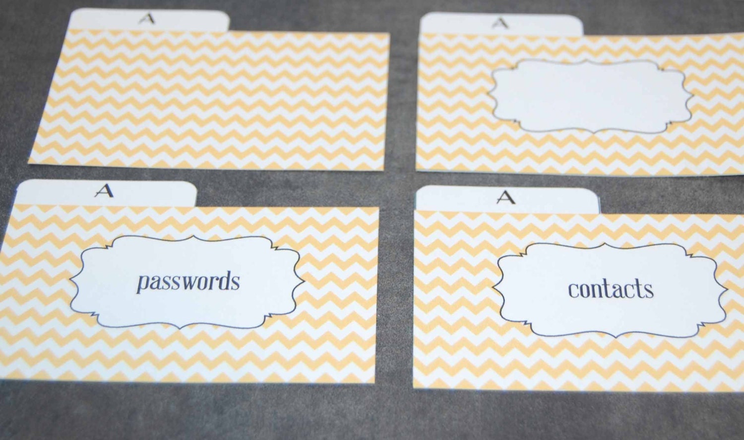 Printable Rolodex Alphabet Dividers in Butter by jodieRichelle