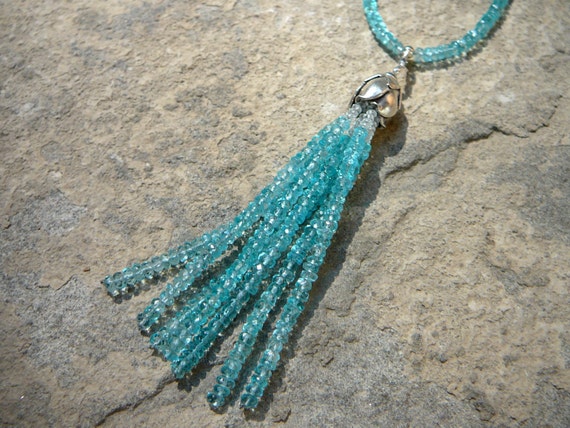 Tassel Necklace Tassel Jewelry Gemstone Necklace By Teecetorre 