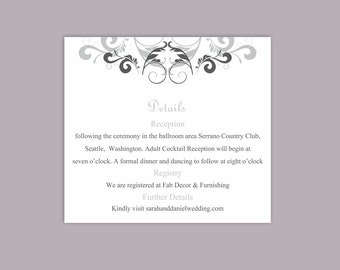 DIY Wedding Details Card Template Editable by TheDesignsEnchanted