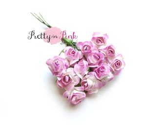 3/4" Lilac Paper Flowers, Wire Paper Flowers, Floral Crown Flowers, 2cm Flowers, Headband Flowers, Petite Flowers, Floral Headband