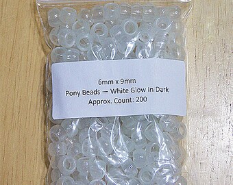 Kandi Beads Blue Glow In The Dark Pony Beads by ...