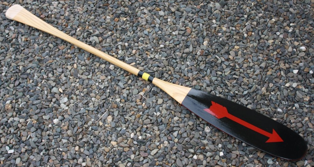 Red Arrow Hand Painted Canoe Paddle by GlacierWear on Etsy