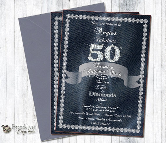 Denim And Diamonds Invitation Ideas 5