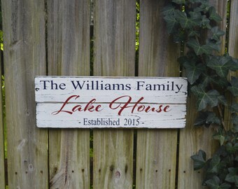 Personalized Lake House Sign, Lake House Decor, lake sign, personalized lake decor, custom lake house sign, lake lover, Cabin sign