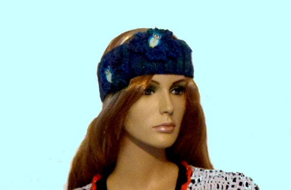 headband crochet pattern ribbed HIPPY by KALIFASHIONS flowers.Knitting Pattern. HEADBAND with