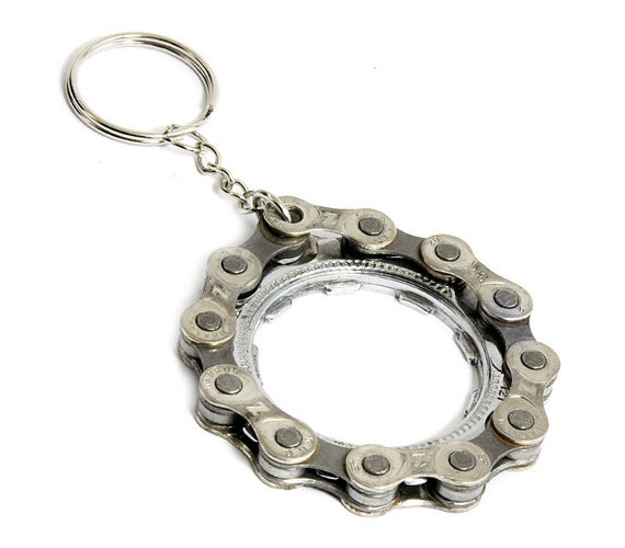 bike keychain Bike Chain Keychain cog and by treadandpedals