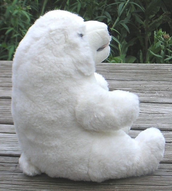 large white stuffed polar bear