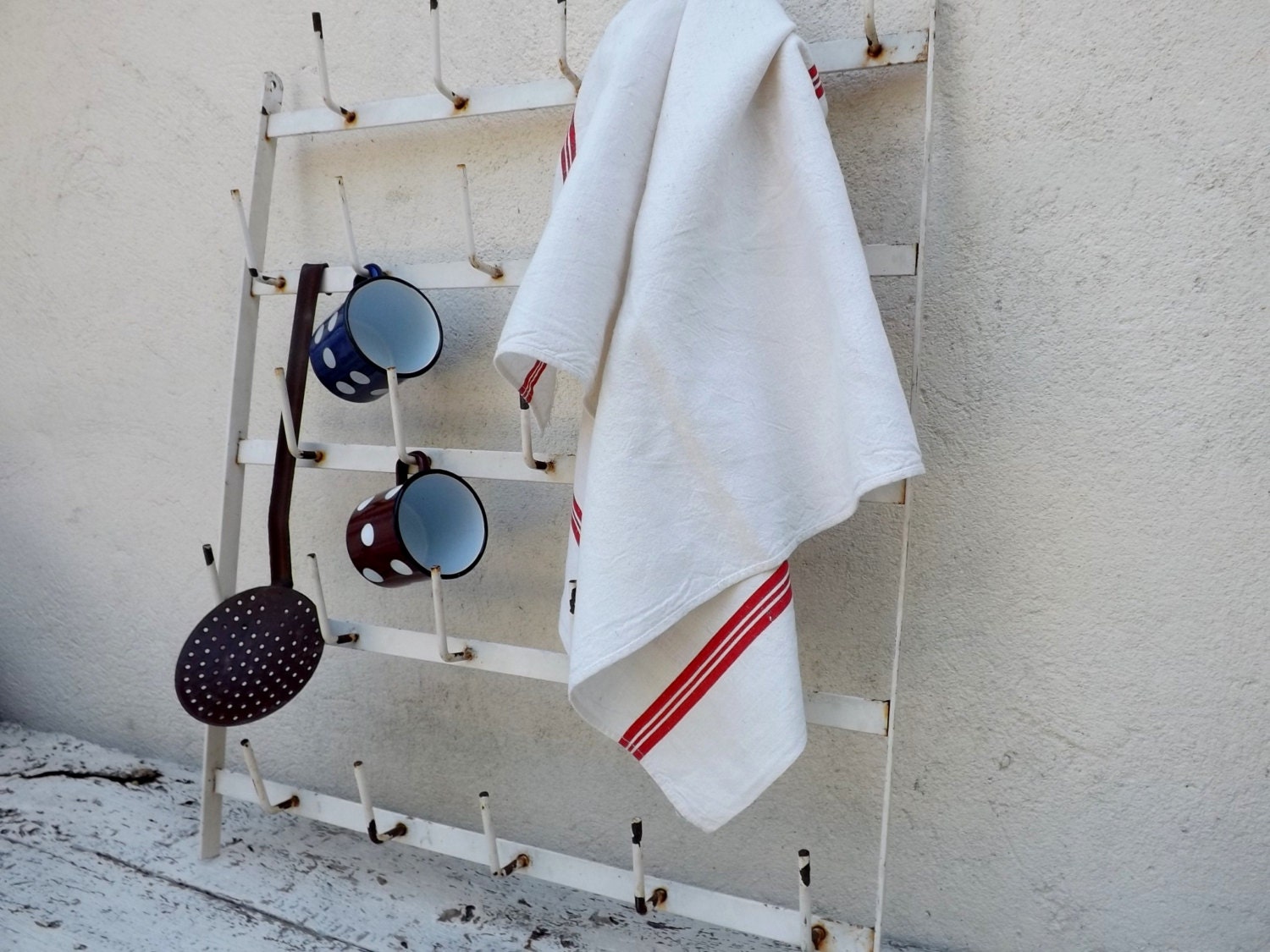 French bottle drying rack wall mounted vintage bottle drier