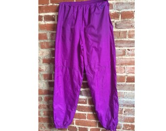 Nike Pants Vintage NIKE Grey Tag Pants Neon Purple Sweats Jogging Pants Workout / Running Sweats Sweatpants
