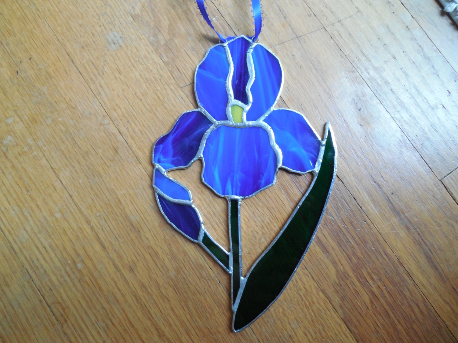 Blue Stained Glass Iris