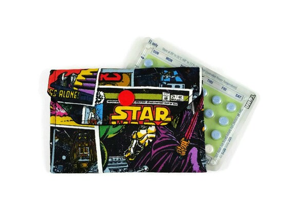 Comic Book Birth Control Pill Case With Snap Star Wars Pill