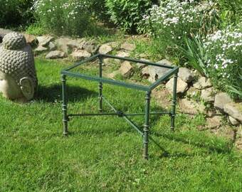 Green Painted Metal Table Base