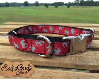 University of Alabama Martingale Collar Dog Collar 1" Adjustable dog collar Roll Tide, Bama