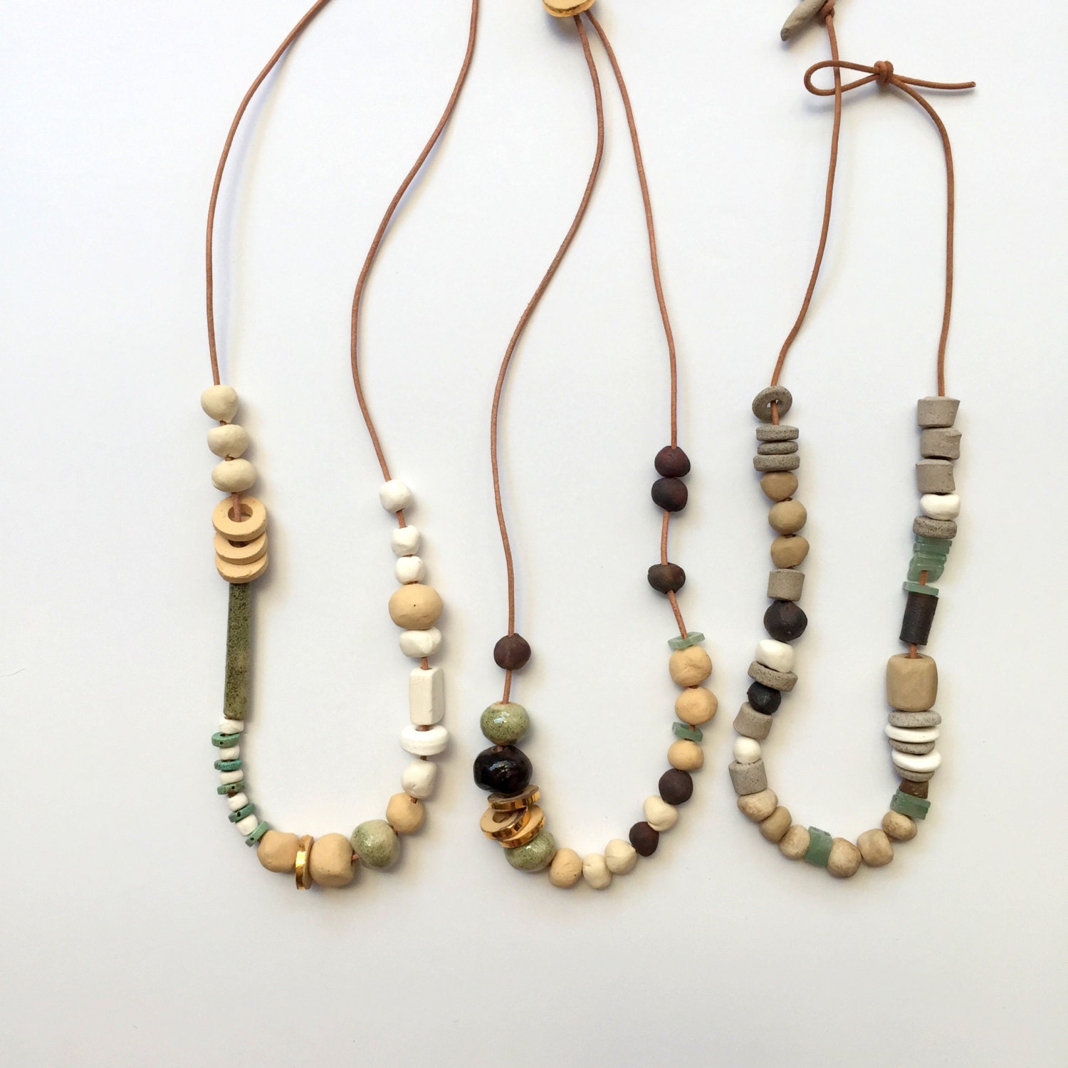 Unique Ceramic jewelry Ceramic Necklace Statement by bininaor