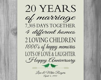 Personalized 25th Silver Anniversary Gift by PrintsbyChristine