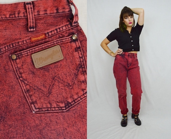 red wrangler jeans