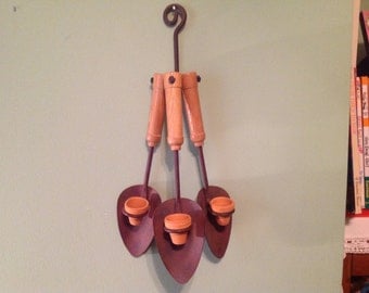 Shovels with Three Mini Clay Pots