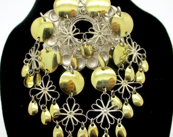 Antique NORWAY SOLJE PIN Brooch SKb 830 Sterling Silver Norwegian Wedding Solje Pin Brooch