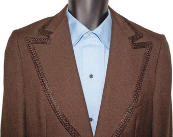 1970s Mens Tuxedo Jacket 38L Vintage Retro Hippie