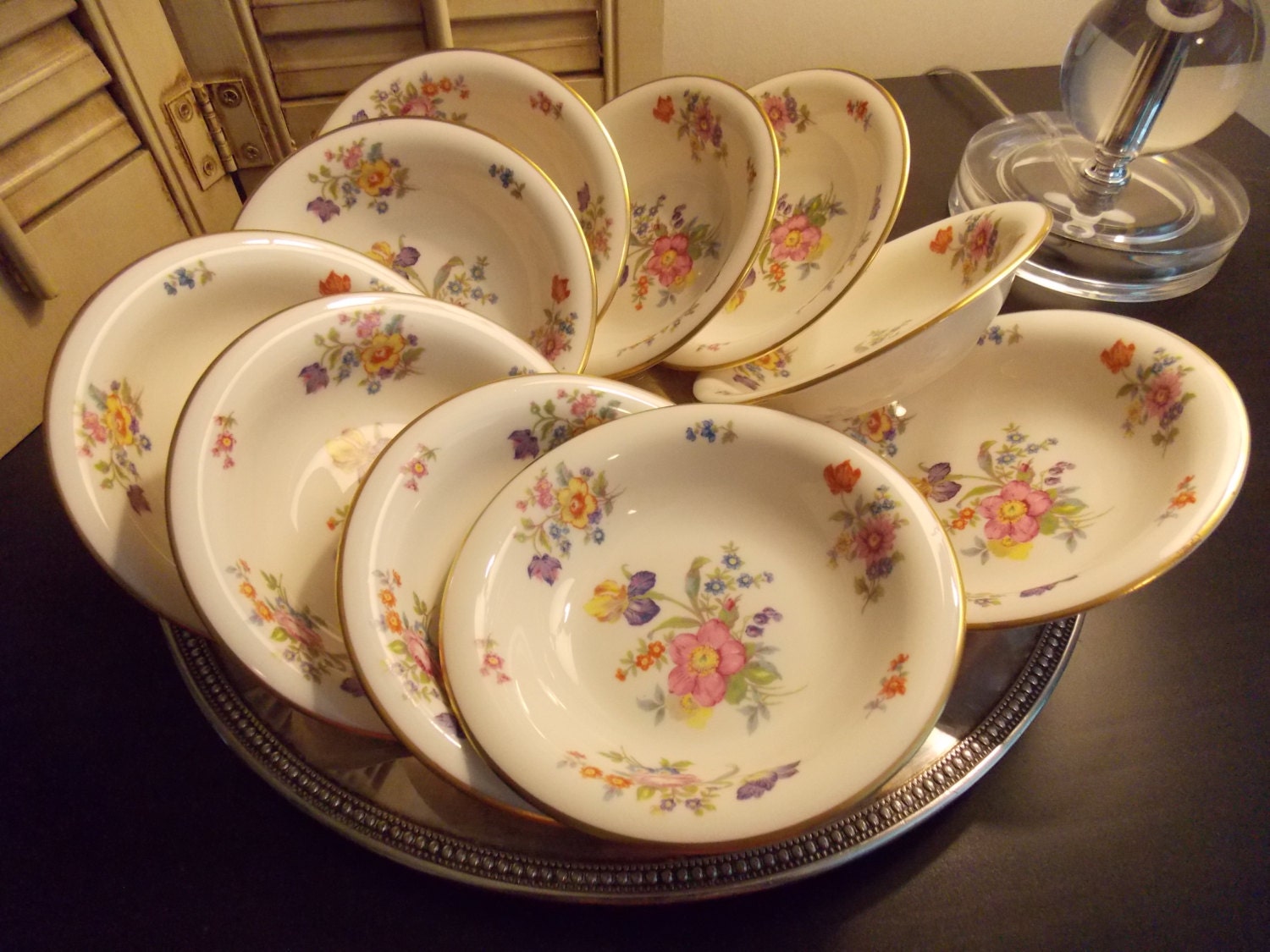 BOWLS “Set of Ten” “Lamberton Ivory China” Set of 10Berry Bowls