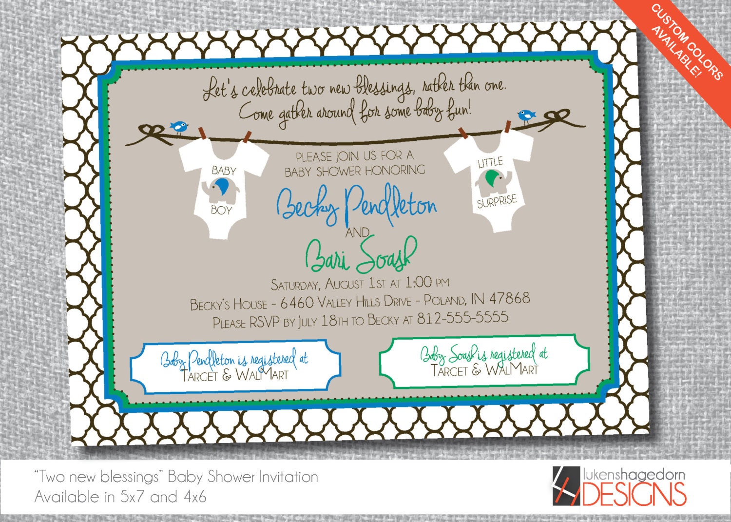 Double Baby Shower Invitations 3