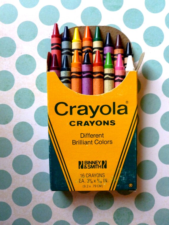 Items similar to Vintage Crayola Crayons, 16 Different Colors, Binney