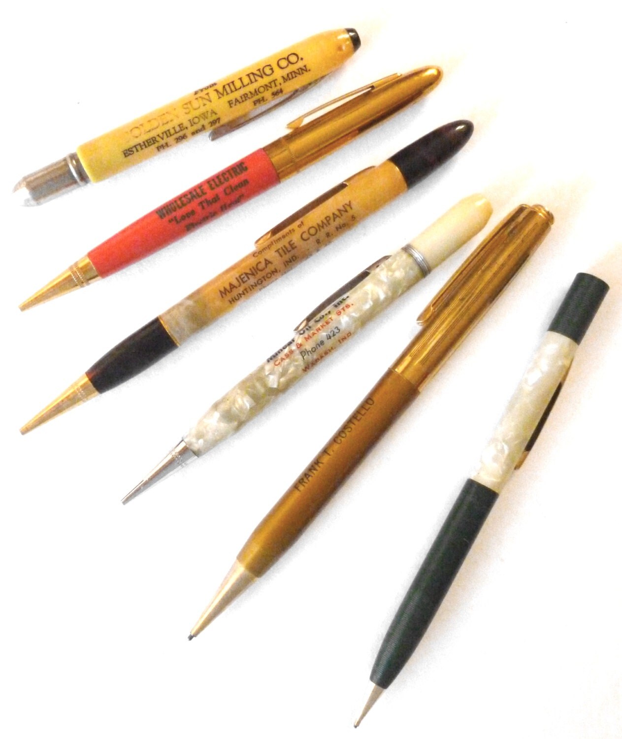 SALE Vintage Metal Mechanical Pens Pencil with Lead inside