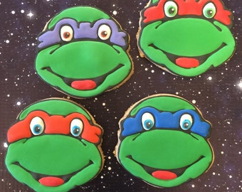 Ninja turtle cookies | Etsy