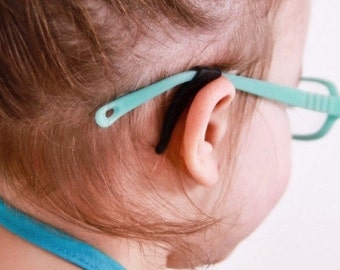 Black Stay Puts Ear Lock for Kids Glasses or Adult Glasses to Prevent Slipping - Frames, Sunglasses, Eyeglasses, Kids Frames,