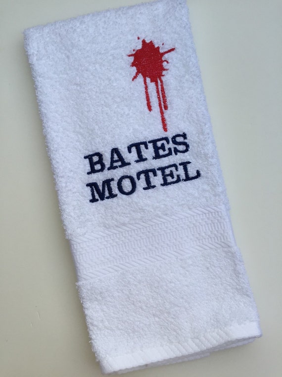 Psycho Bates Motel Embroidered Hand Towel