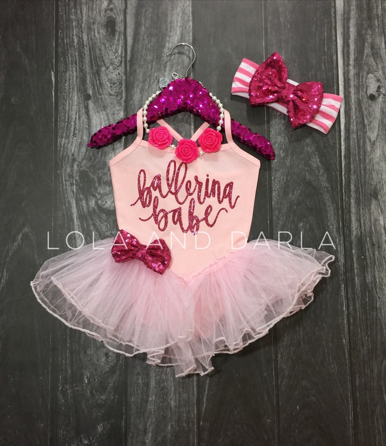 Ballerina Babe leotard tutu dress birthday outfit by LolaandDarla