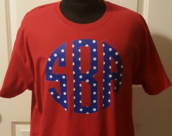 Monogrammed Polka Dot Tshirt