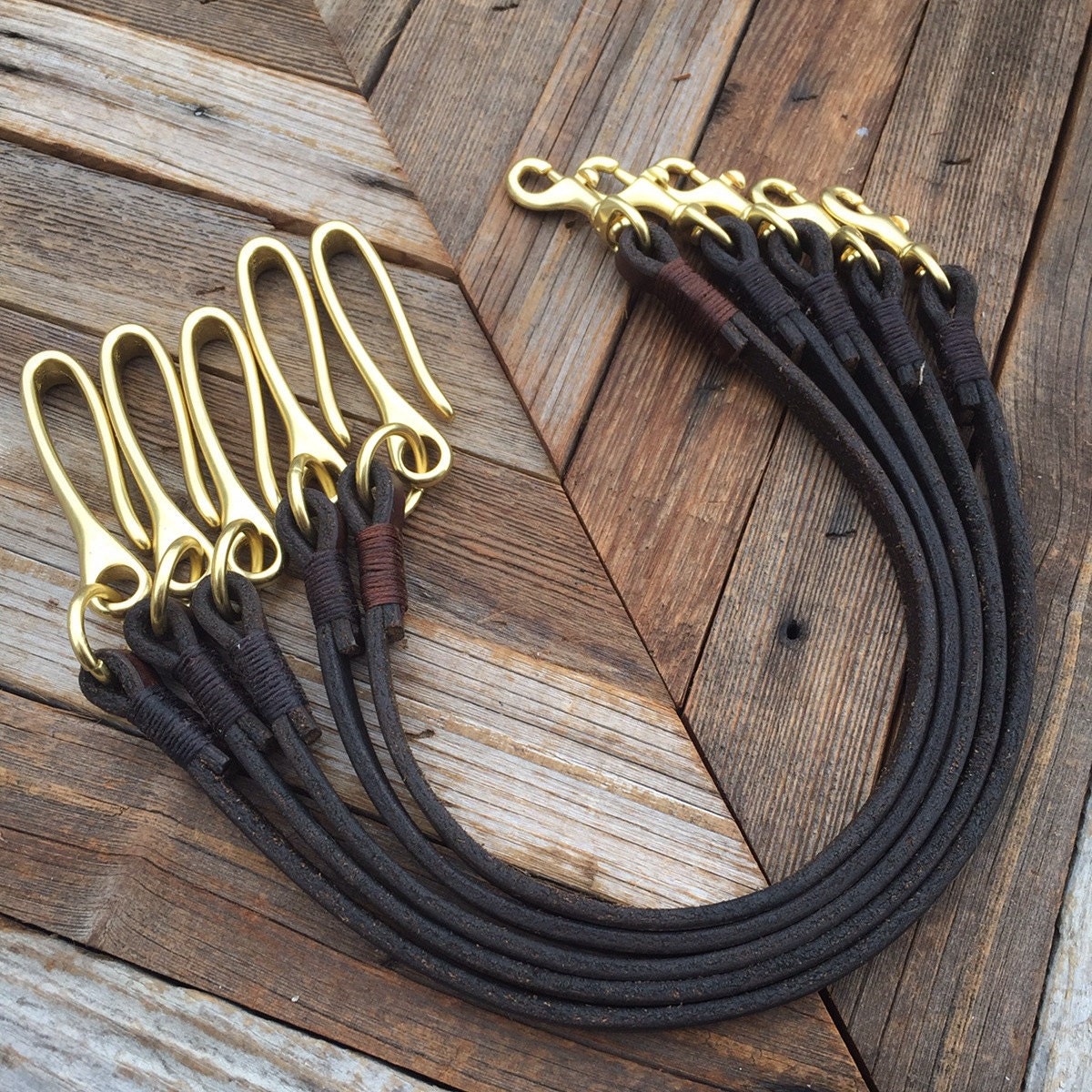 Leather Wallet Leash Chain Lanyard