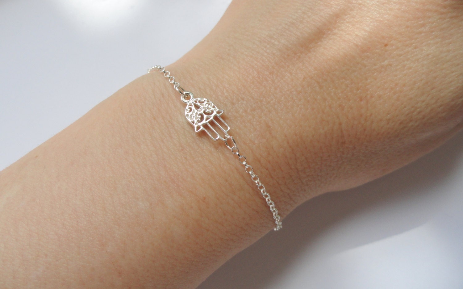 Sterling silver Hamsa bracelet Hamsa bracelet Hamsa hand