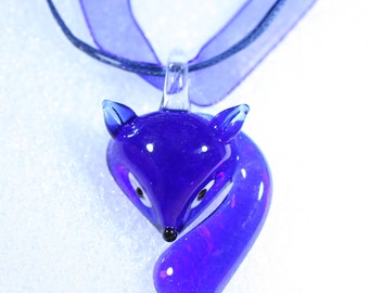 Glass Pendants for Necklace- "Sly Fox"