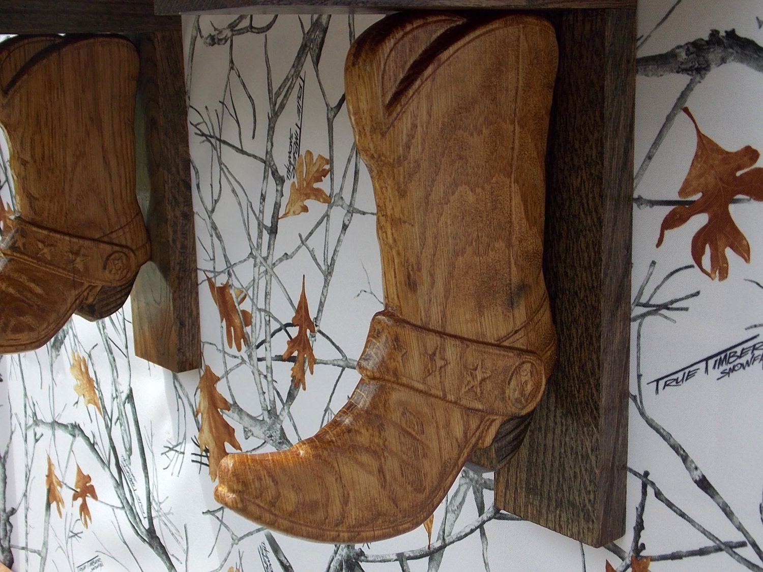 Western Wall Shelf Cowboy Boot Shelf by TheWoodGrainGallery