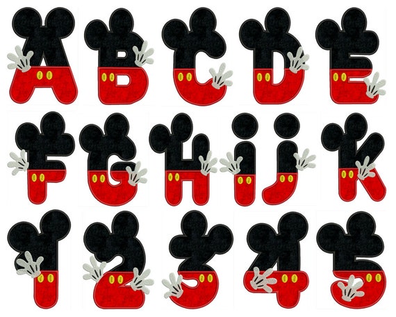 mickey mouse alphabet clipart - photo #23