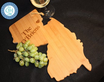 New Jersey State Shaped Cutting Board Personalized Wedding Moving New Home House Housewarming Host Hostess Closing Unique Gift