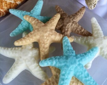 Starfish Soap - Set of 5 - Seastar soap - Seashell Soap - Beach Soap - Ocean Soap - Beach Wedding