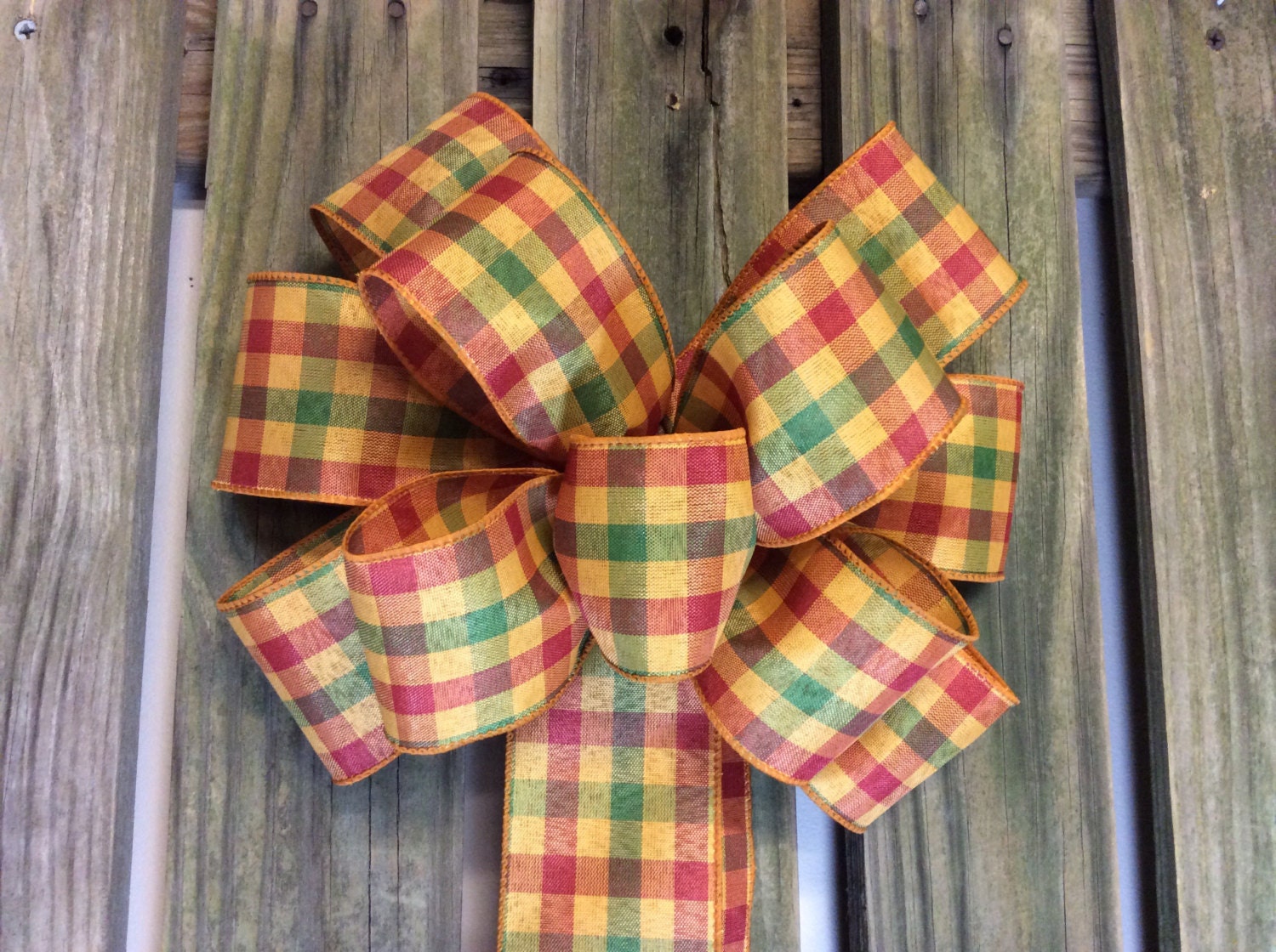 large plaid bow autumn wreath bows fall decorations large plaid bow autumn wreath bows fall decorations
