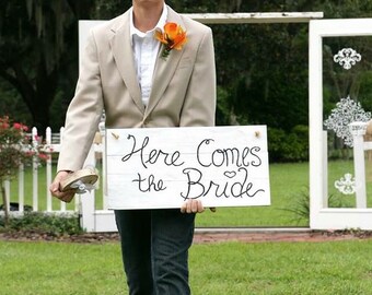 Wedding signs, Eat Drink and be Married, wood wedding signs, Here comes the bride, here comes my Mommy, country rustic wedding