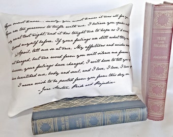 Pride and Prejudice Pillow, Jane Austen