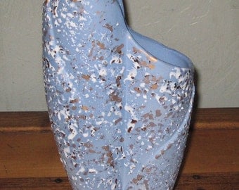 Vintage Glazed Light Blue Textured Vase*****.