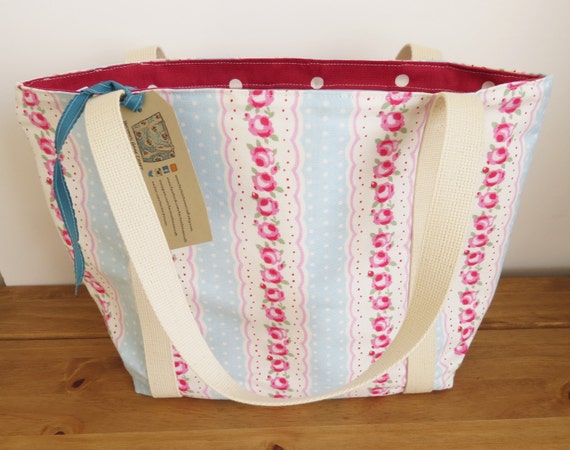 ... Zip Tote Bag Beach Bag Fabric Bag Summer Bag Knitting Bag Shoulder Bag