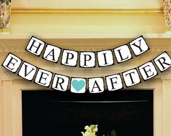 Wedding Sign / Happily Ever After Banner / Wedding Banner Sign