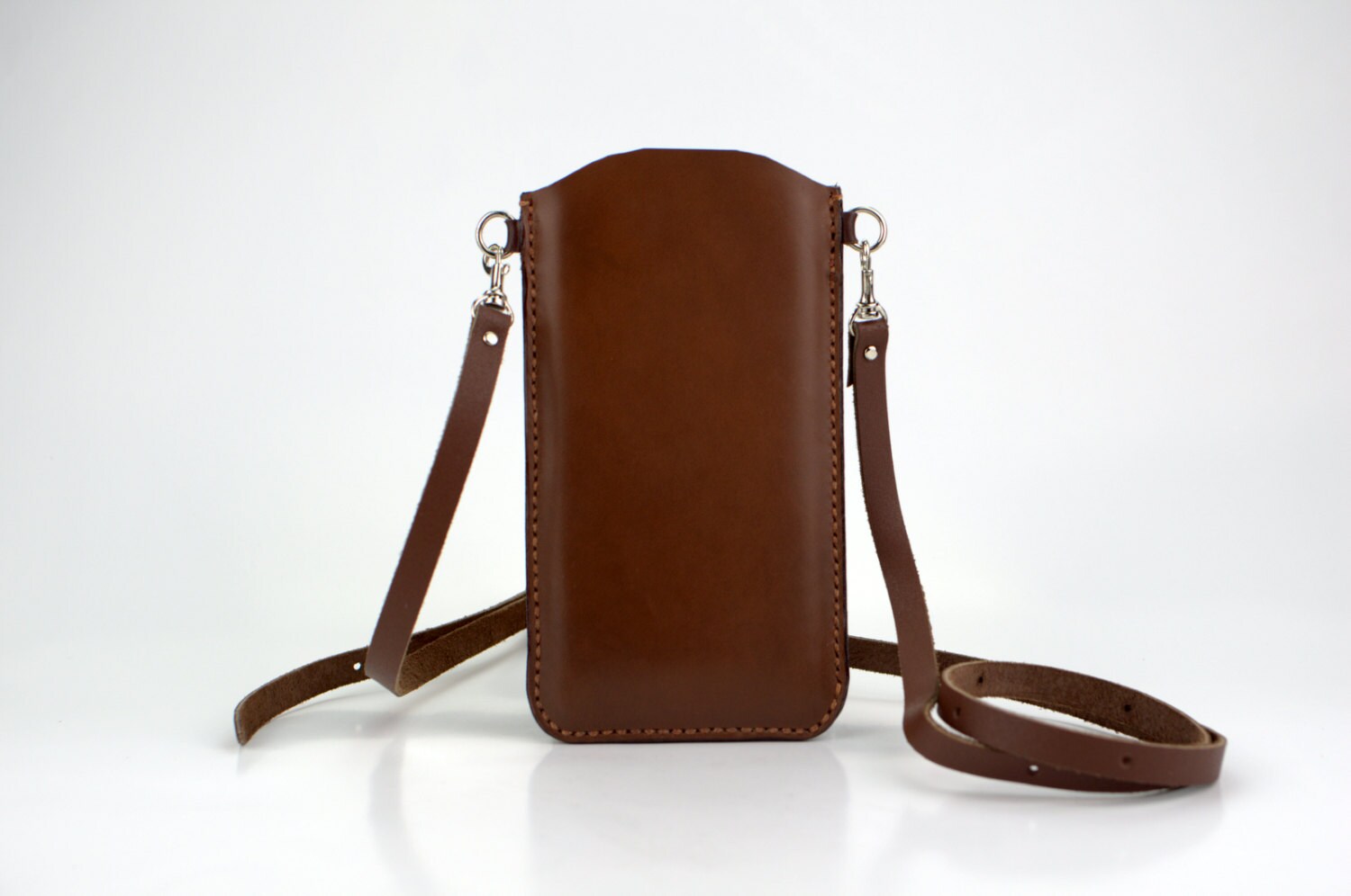 iPhone 6 Crossbody Bag Brown Shoulder Bag by KylieLamLeather